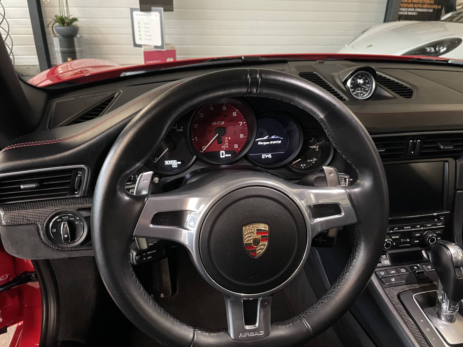 Compteurs Pack Chrono Sport de la Porsche 991 Targa 4 GTS.